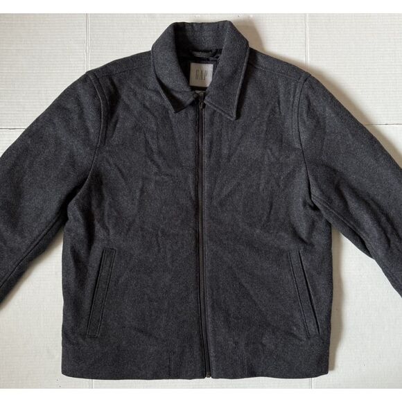 GAP Other - GAP - Men's Insulated Gray Full Zip Wool Coat Jacket‎ - Size Large